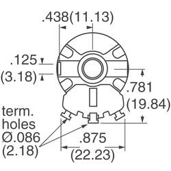 0 Ohm 1 Gang Linear Panel Mount Potentiometer None 1 Kierros Wirewound 5W Solder Lug - CTS Electrocomponents (1)
