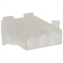 3 Rectangular Connectors - Housings Plug Natural 0.264