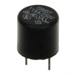 1.6 A 250 V 125 V Fuse Board Mount (Cartridge Style Excluded) Through Hole Radial, Can, Vertical - SCHURTER Inc.
