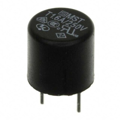 1.6 A 250 V 125 V Fuse Board Mount (Cartridge Style Excluded) Through Hole Radial, Can, Vertical - 1