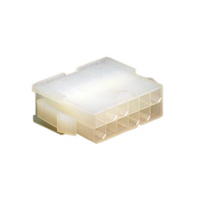 12 Position Rectangular Housing Connector Plug Ivory 0.165