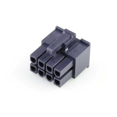 8 Rectangular Connectors - Housings Receptacle Black 0.165
