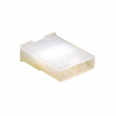 4 Rectangular Connectors - Housings Plug Natural 0.165
