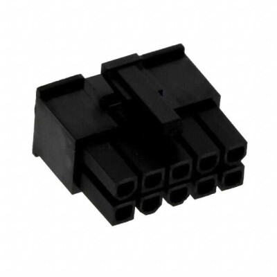 10 Rectangular Connectors - Housings Receptacle Black 0.165