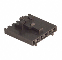 6 Rectangular Connectors - Housings Receptacle Black 0.100