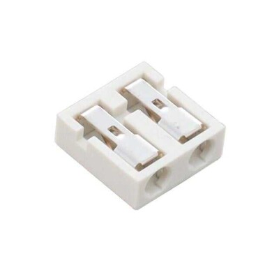 2 Position Individual Wires Connector White Poke-In 18-24 AWG Surface Mount - 1