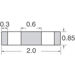0.1 µF Feed Through Capacitor 25V 2 A 30mOhm 0805 (2012 Metric), 3 PC Pad - Murata Electronics (1)