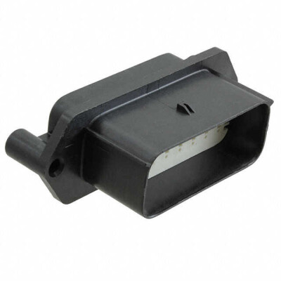 16 Position Rectangular Housing Connector Plug Black 0.230