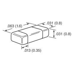 0.1µF ±10% 16V Ceramic Capacitor X7R 0603 (1608 Metric) - 2