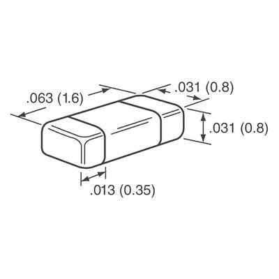 0.1µF ±10% 16V Ceramic Capacitor X7R 0603 (1608 Metric) - 2