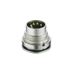 3 Position Circular Connector Plug, Male Pins Solder - Lumberg Inc