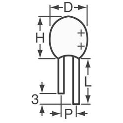 0.33µF Tantal Kapasitör / Kondansatör (Koruyucu Kaplamalı) 35V Radial - 2