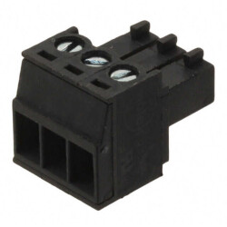 3 Position Terminal Block Plug, Female Sockets 0.138