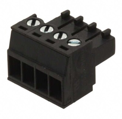 4 Position Terminal Block Plug, Female Sockets 0.138