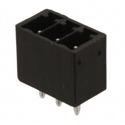 3 Position Terminal Block Header, Male Pins, Shrouded (4 Side) 0.138