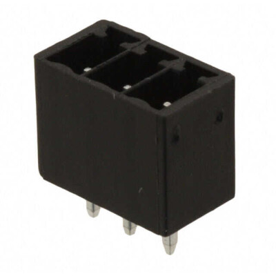 3 Position Terminal Block Header, Male Pins, Shrouded (4 Side) 0.138