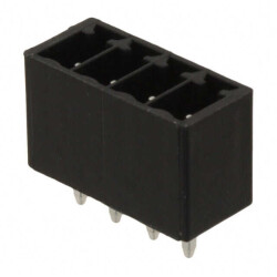 4 Position Terminal Block Header, Male Pins, Shrouded (4 Side) 0.138