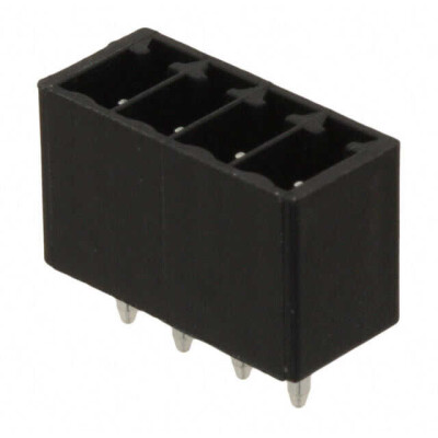 4 Position Terminal Block Header, Male Pins, Shrouded (4 Side) 0.138