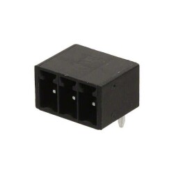 3 Position Terminal Block Header, Male Pins, Shrouded (4 Side) 0.138