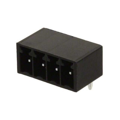 4 Position Terminal Block Header, Male Pins, Shrouded (4 Side) 0.138