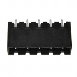 5 Position Terminal Block Header, Male Pins, Shrouded (4 Side) 0.197