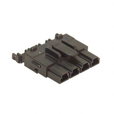 4 Rectangular Connectors - Housings Receptacle Black 0.394