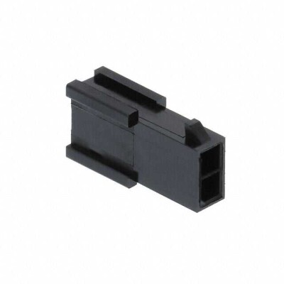 2 Rectangular Connectors - Housings Plug Black - 1