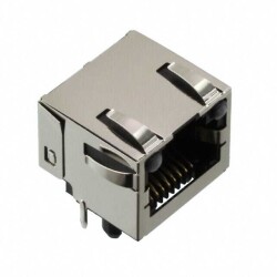 Jack Modular Connector 8p8c (RJ45, Ethernet) 90° Angle (Right) Shielded, EMI Finger Cat3 - 1