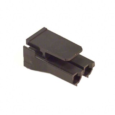 2 Position Blade Type Power Housing Connector Receptacle Black 0.295