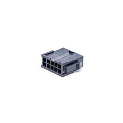10 Rectangular Connectors - Housings Plug Black 0.165