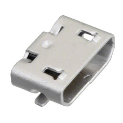 USB - micro B USB 2.0 Receptacle Connector 5 Position Surface Mount, Right Angle - 1