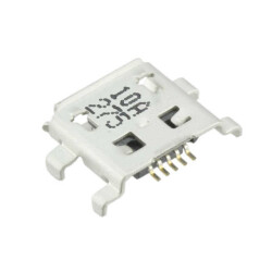 USB - micro B Receptacle Connector 5 Position Board Edge, Cutout; Surface Mount, Right Angle - Molex