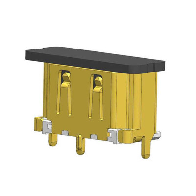 HDMI Receptacle Connector 19 Position Surface Mount, Through Hole - 1