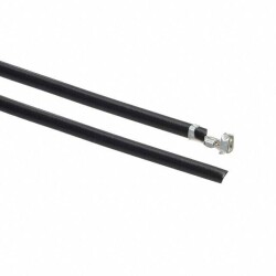 Black 28 AWG Jumper Lead Socket to Cable (Round) Tin 6.00