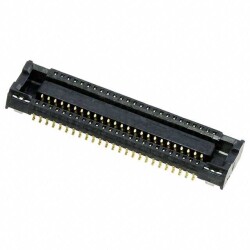 50 Position Connector Receptacle, Center Strip Contacts Surface Mount Gold - Molex