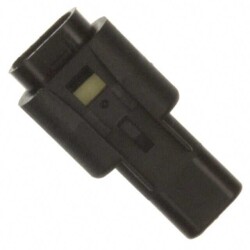 2 Position Rectangular Housing Connector Receptacle Black 0.098
