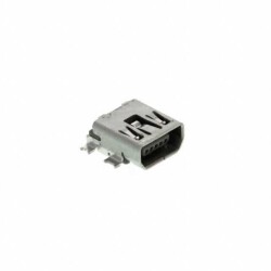 USB - mini AB USB 2.0 OTG Receptacle Connector 5 Position Surface Mount, Right Angle - Molex