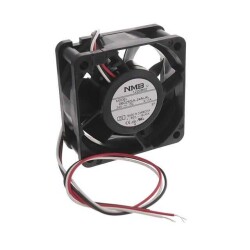 Fan Tubeaxial 24VDC Square - 60mm L x 60mm H Ball 23.3 CFM (0.652m³/min) 3 Wire Leads - NMB Technologies Corporation