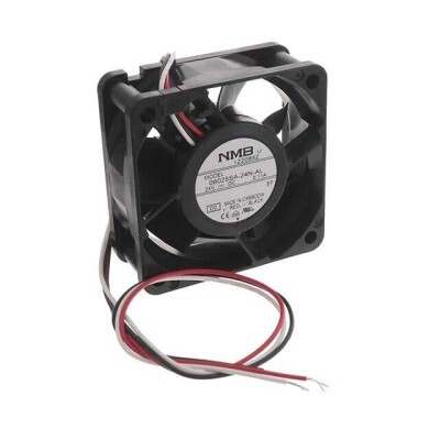 Fan Tubeaxial 24VDC Square - 60mm L x 60mm H Ball 23.3 CFM (0.652m³/min) 3 Wire Leads - 1