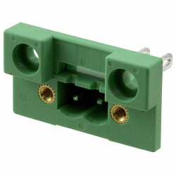 2 Position Terminal Block Header, Male Pins Green - Phoenix Contact