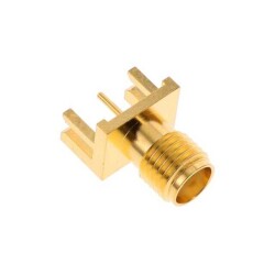 SMA Connector Jack, Female Socket 50 Ohms Board Edge, End Launch Solder - 1