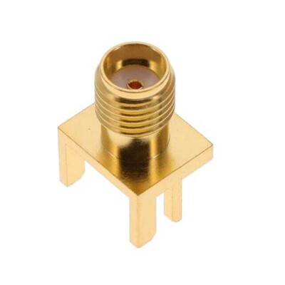 SMA Connector Jack, Female Socket 50 Ohms Board Edge, End Launch Solder - 2