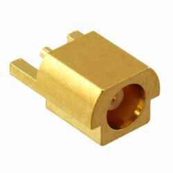 MCX Connector Receptacle, Female Socket 50 Ohms Board Edge, Cutout; Surface Mount Solder - 1