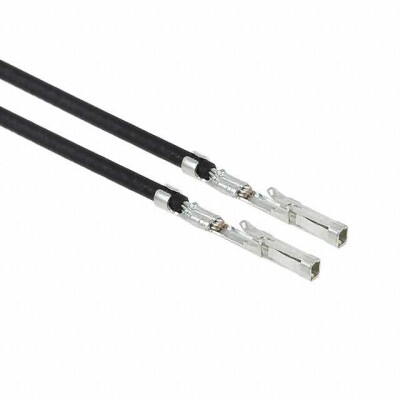 Black 22 AWG Jumper Lead Socket to Socket Tin 11.8