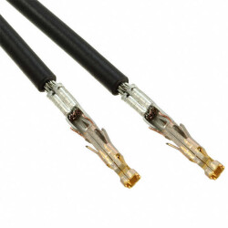 Black 16 AWG Jumper Lead Socket to Socket Gold 11.8