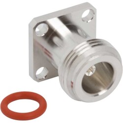 N Type Connector Jack, Female Socket 50 Ohms Panel Mount Solder - Amphenol RF