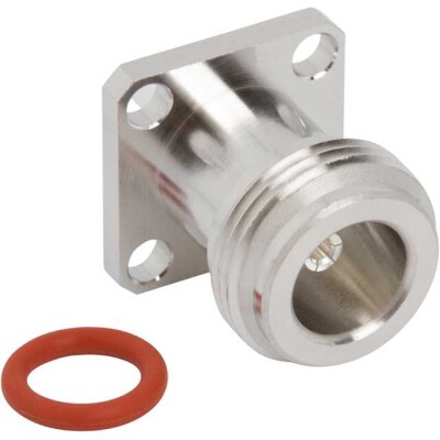N Type Connector Jack, Female Socket 50 Ohms Panel Mount Solder - 1