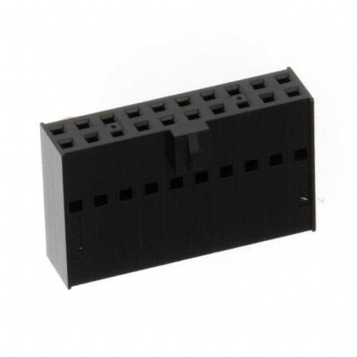 20 Position Rectangular Housing Connector Receptacle Black 0.100