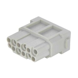 Female Module without Contacts Gray 12 Position Crimp - HARTING