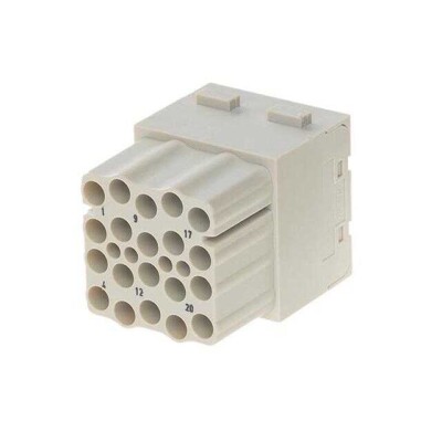 Female Module without Contacts Gray 20 Position Crimp - 1